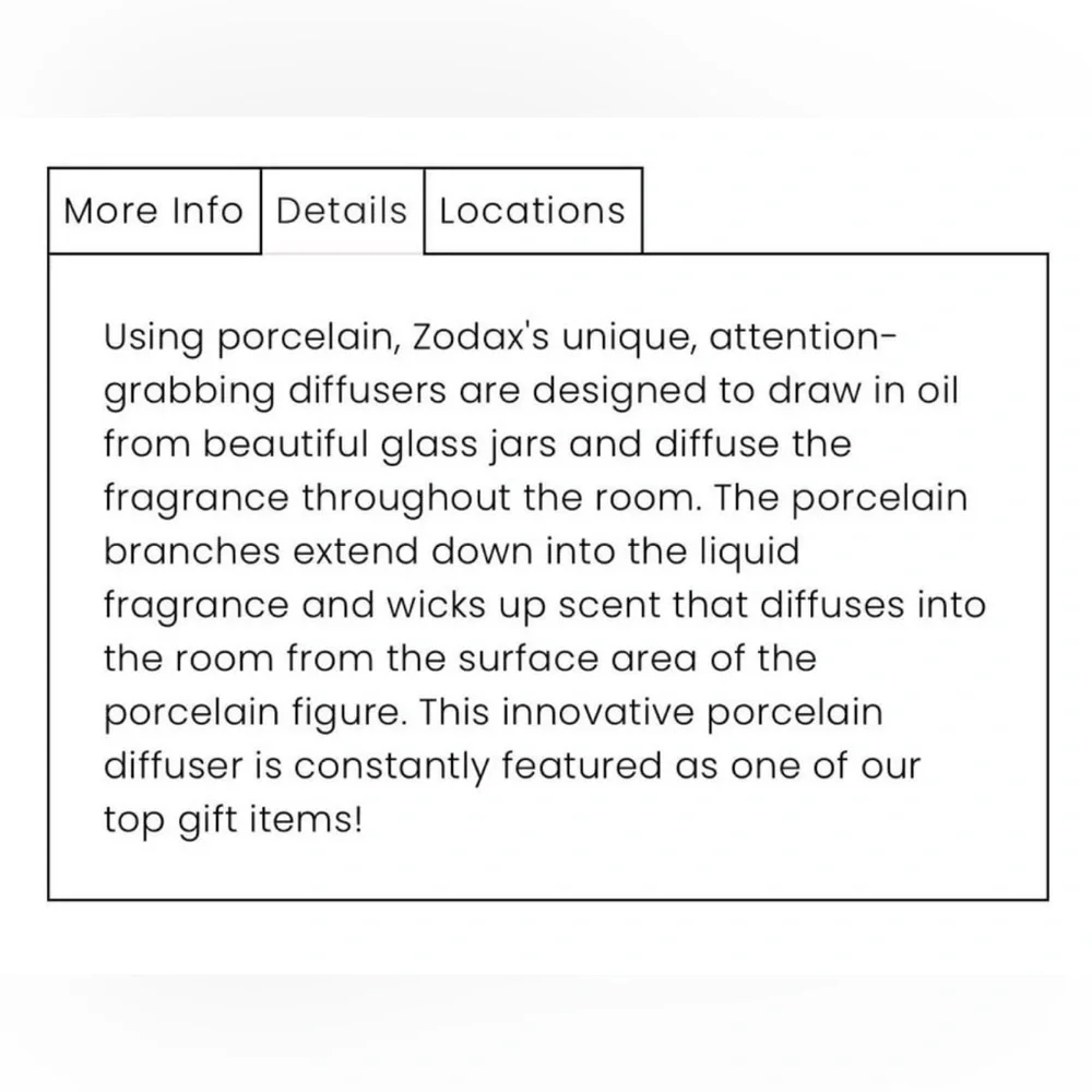 Zodax Illuminaria Porcelain Diffuser - Tahitian Gardenia Fragrance